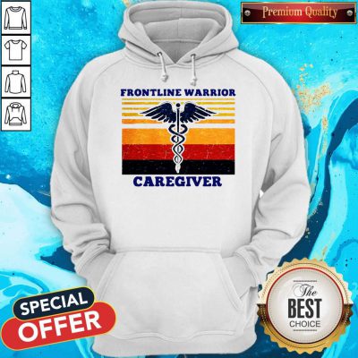Funny Frontline Warrior Caregiver Vintage Version Hoodie
