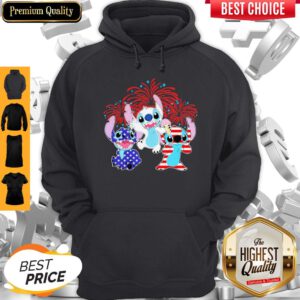 Funny Stitch Disney Happy The 4th Of July America Hoodie