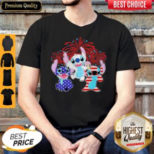 Funny Stitch Disney Happy The 4th Of July America Shirt
