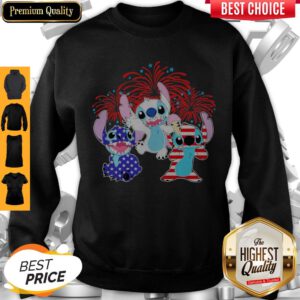 Funny Stitch Disney Happy The 4th Of July America Sweatshirt