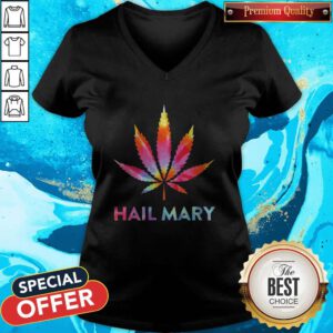 Funny Weed Hail Mary V-neck