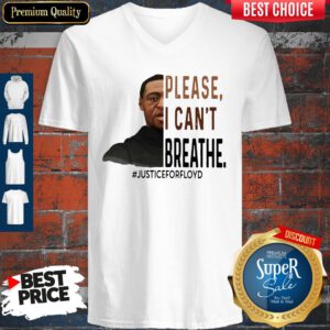 George Floyd Please I Can’t Breathe Justice For Floyd V-neck