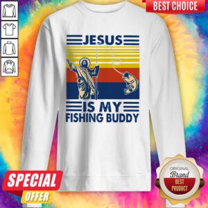 Good Jesus Is My Fishing Buddy Vintage Sweatshirt