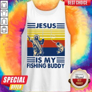 Good Jesus Is My Fishing Buddy Vintage Tank Top