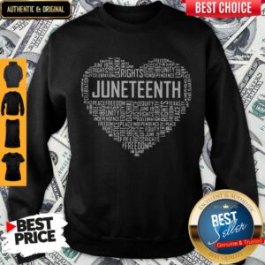 Good Love Rights Juneteenth Heart Sweatshirt
