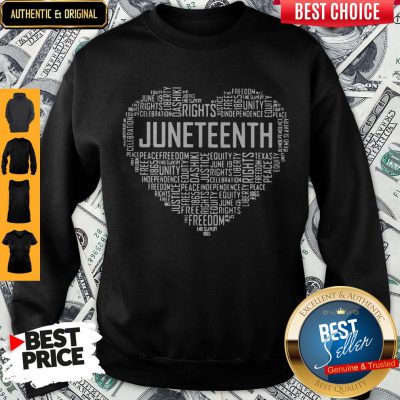 Good Love Rights Juneteenth Heart Sweatshirt