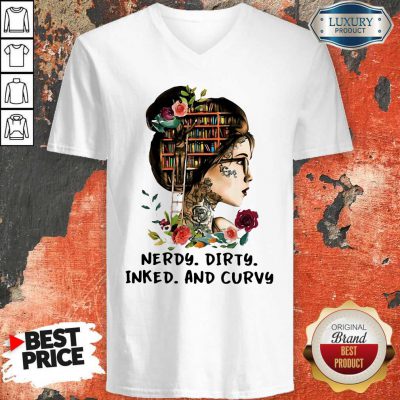 Good Nerdy Dirty Inked And Curvy V-neck