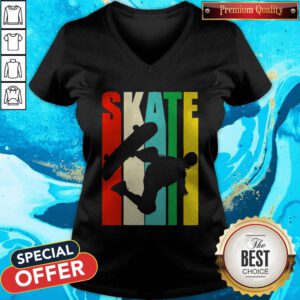 Good Skateboarder Retro Vintage Skateboarding V-neck