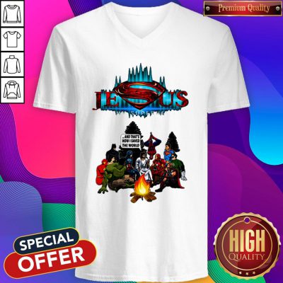 Jesus Is My Superhero And Thats How I Saved The World Camping V-neck