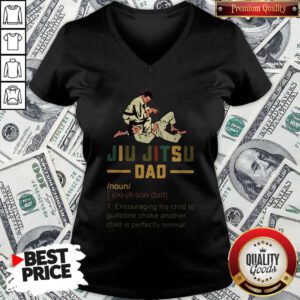 Jiu Jitsu Dad Encouraging His Child To Guillotine Choke Another V-neck