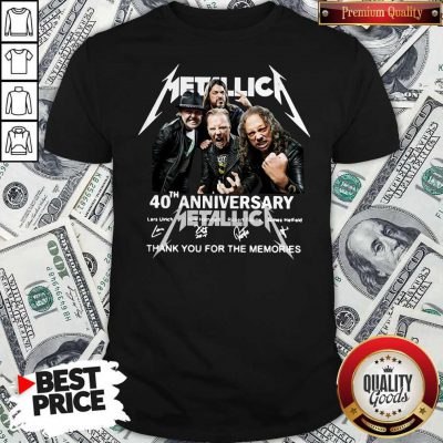 Metallica 40th Anniversary Thank You For The Memories Signatures Shirt