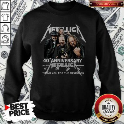 Metallica 40th Anniversary Thank You For The Memories Signatures Sweatshirt