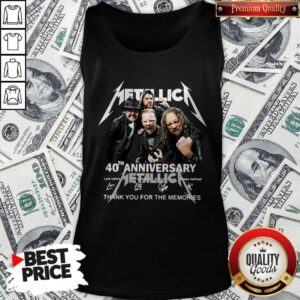Metallica 40th Anniversary Thank You For The Memories Signatures Tank Top
