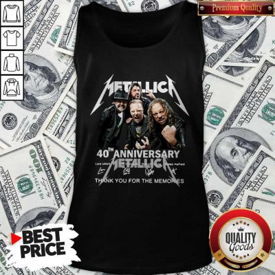 Metallica 40th Anniversary Thank You For The Memories Signatures Tank Top