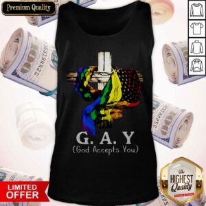Nice LGBT Cross Jesus Gay God Accepts You Tank Top