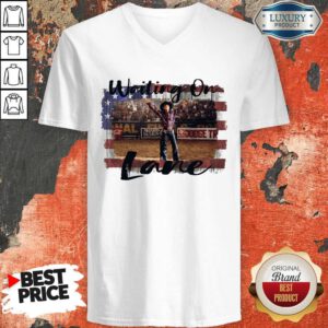 Nice Luke Perry Waiting On Lane American Flag V-neck