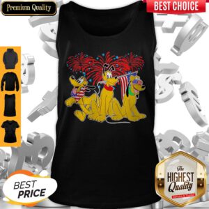 Nice Pluto Disney Happy The 4th Of July America Tank Top