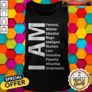 Official I Am Feminist Woman Educated Magic Intelligent Tank Top