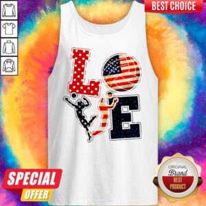 Official Love Volleyball American Flag Tank Top