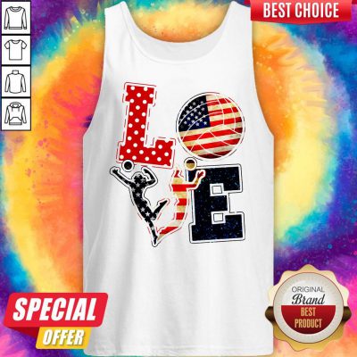Official Love Volleyball American Flag Tank Top