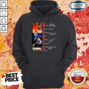 Official Megadeth Band Members Signatures Hoodie