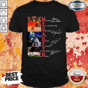 Official Megadeth Band Members Signatures Shirt
