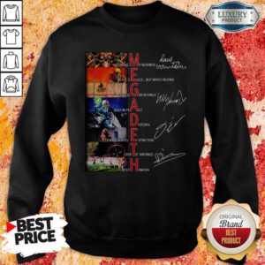 Official Megadeth Band Members Signatures Sweatshirt