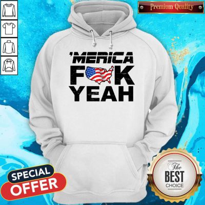 Official Merica Fuck Yeah Funny 4th Of July Short Sleeve Hoodie