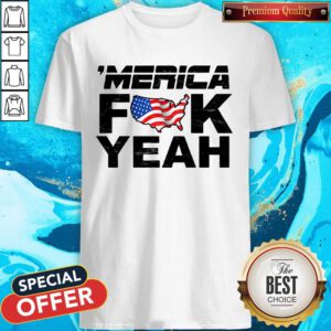 Official Merica Fuck Yeah Funny 4th Of July Short Sleeve Shirt