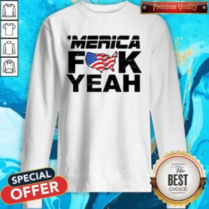 Official Merica Fuck Yeah Funny 4th Of July Short Sleeve Sweatshirt