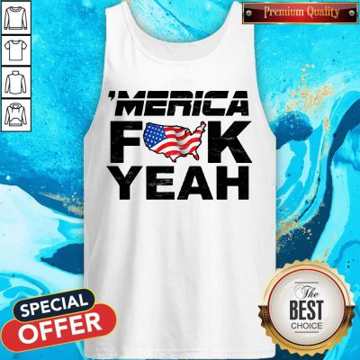 Official Merica Fuck Yeah Funny 4th Of July Short Sleeve Tank Top