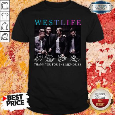Official Westlife Thank You For The Memories Signatures Shirt