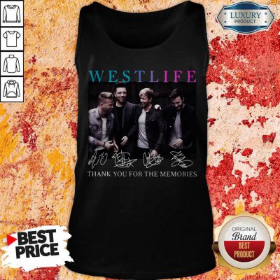 Official Westlife Thank You For The Memories Signatures Tank Top