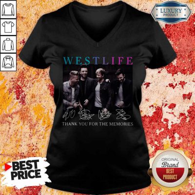 Official Westlife Thank You For The Memories Signatures V-neck