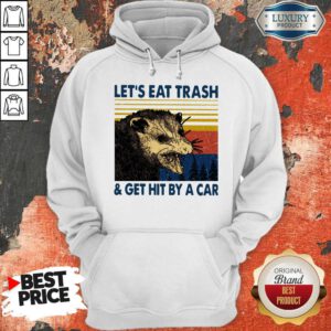 Opossum Let’s Eat Trash And Get Hit By A Car Vintage Hoodie