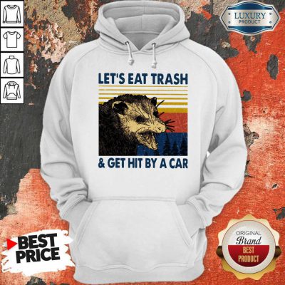 Opossum Let’s Eat Trash And Get Hit By A Car Vintage Hoodie