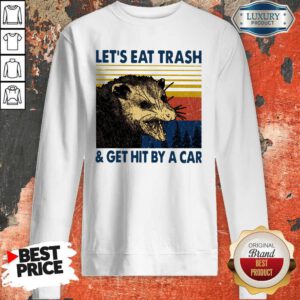 Opossum Let’s Eat Trash And Get Hit By A Car Vintage Sweatshirt