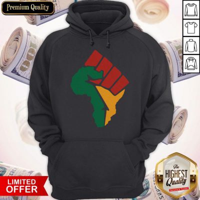 Premium America's Map Juneteeth Fist Hoodie