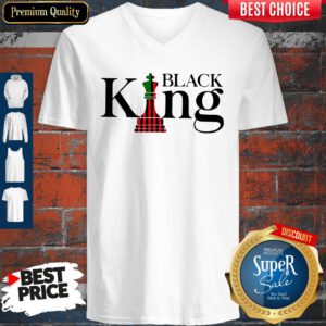 Premium Black King V-neck
