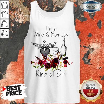 Premium I’m Wine And Bon Jovi Kind Of Girl Tank Top