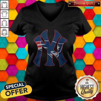Premium New York Yankees And New England Patriots V-neck