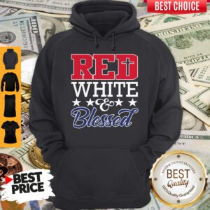 Premium Red White And Blessed Hoodie