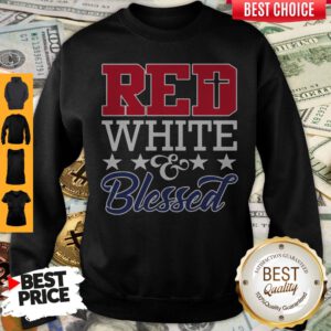 Premium Red White And Blessed Sweatshirt