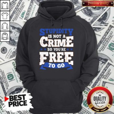 Premium Stupidity Is Not A Crime So You're Free To Go Hoodie