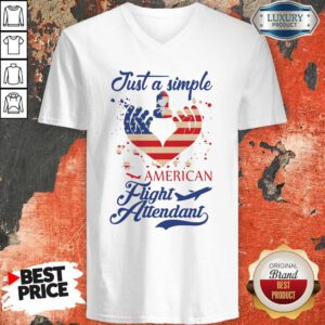 Pretty Just A Simple American Flight Attendant V-neck