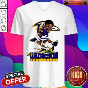 Pretty Lamar Jackson Baltimore Ravens NFL V-neck