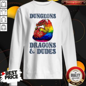 Pretty LGBT Dungeons Dragons And Dudes Sweatshirt
