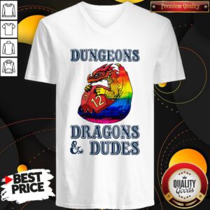 Pretty LGBT Dungeons Dragons And Dudes V-neck