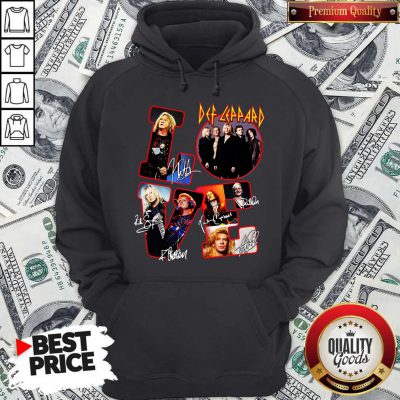Pretty Love Def-leppard Band Members Signatures Hoodie