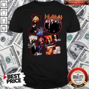 Pretty Love Def-leppard Band Members Signatures Shirt